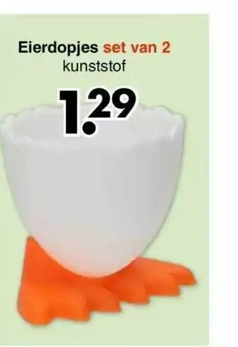 Wibra Eierdopjes set van 2 aanbieding