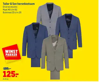 Makro Tailor & Son herenkostuum aanbieding