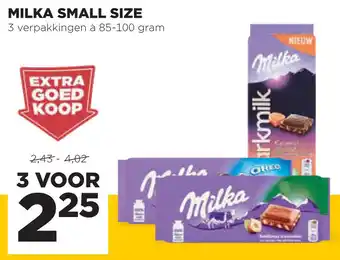 Jumbo Milka small size 100gram aanbieding