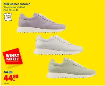 Makro KNK lederen sneaker aanbieding