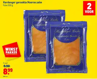 Makro Hardanger gerookte noorse zalm 200g aanbieding