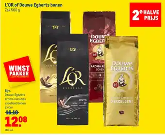 Makro L'or of douwe egberts bonen 500g aanbieding