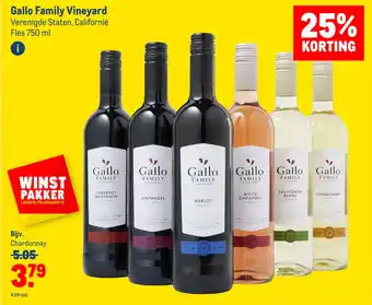 Makro Gallo family vineyard 750ml aanbieding