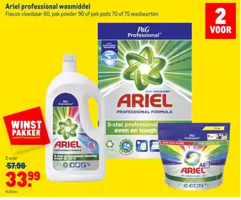 Makro Ariel professional wasmiddel 2 voor aanbieding