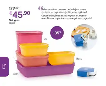 Tupperware Set Igloo aanbieding