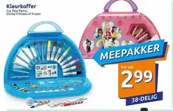 Action Kleurkoffer Paw Patrol, Disney Princess Of Frozen aanbieding