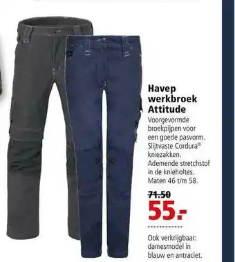 Welkoop Havep Werkbroek Attitude aanbieding