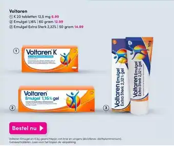 DA Volatren k 20 tabletten 12,5 mg, emulgel 1,16% 60 gram of emulgel extra sterk 2,3% 50 gram aanbieding