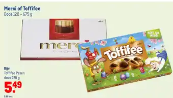 Makro Merci of Toffifee Doos 120 - 675g aanbieding