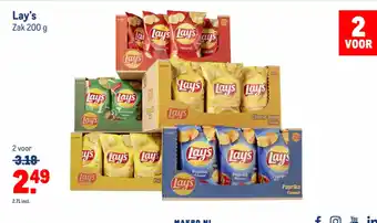 Makro Lay's Zak 200g aanbieding