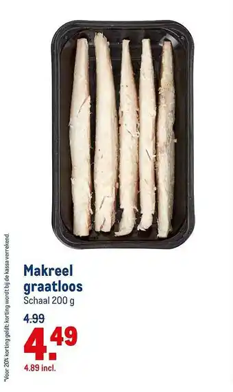 Makro Makreel Graatloos aanbieding