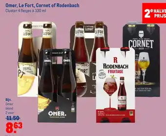 Makro Omer, Le Fort , Cornet of Rodenbach Cluster 4 Flesjes a 330ml aanbieding