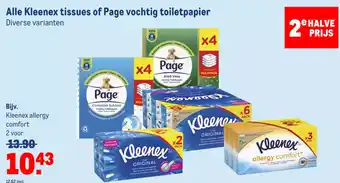 Makro Alle Kleenex Tissues of Page Vochtig Toiletpapier aanbieding