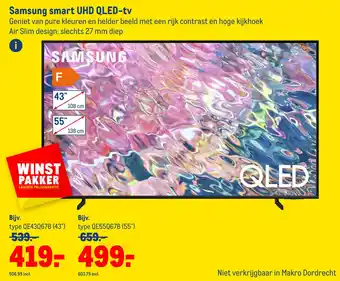 Makro Samsung smart uhd qled-tv aanbieding