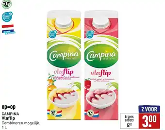 ALDI Campina Vlaflip 1L aanbieding