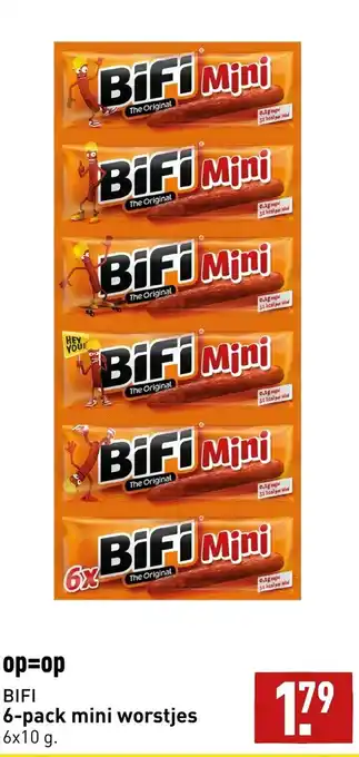 ALDI Bifi 6-Pack Mini Wortjes 6 x 10g aanbieding