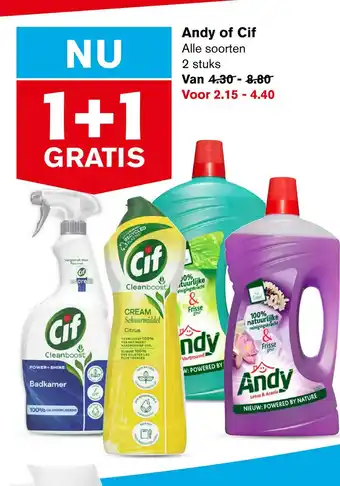 Hoogvliet Andy of cif aanbieding