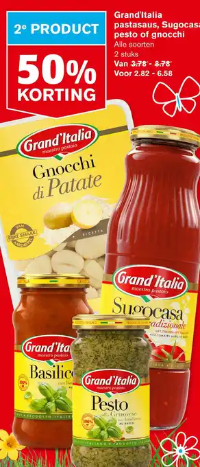 Hoogvliet Grand'italia pastasaus, sugocasa, pesto of gnocchi aanbieding