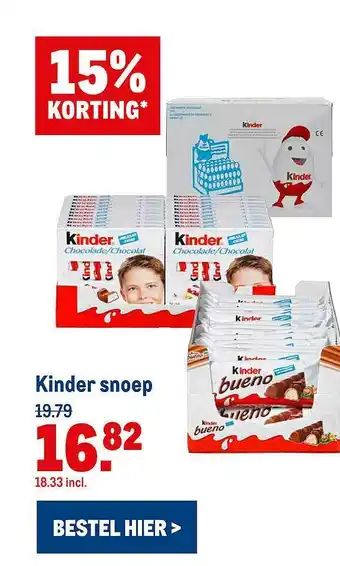 Makro Kinder Snoep 15% Korting aanbieding