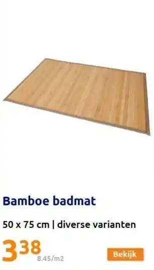 Action Bamboe badmat aanbieding