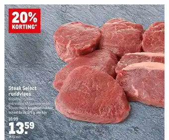 Makro Steak Select Rundvlees 20% Korting aanbieding