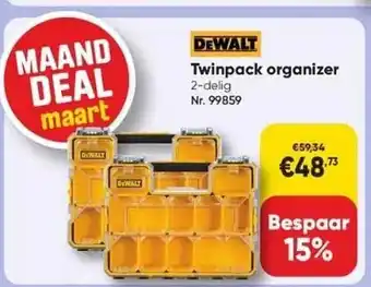 Toolstation Dewalt twinpack organizer aanbieding