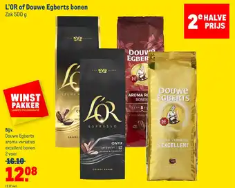 Makro L'or of douwe egberts bonen aanbieding