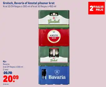 Makro Grolsch, bavaria of amstel pilsener krat aanbieding