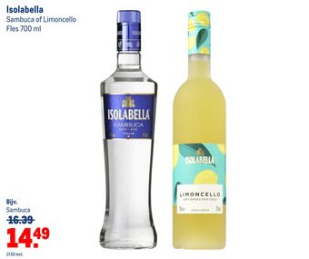 Makro Isolabella sambuca of limoncello aanbieding