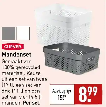 ALDI Curver mandenset aanbieding