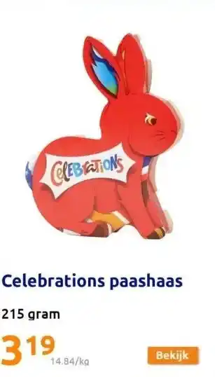 Action Celebrations paashaas aanbieding