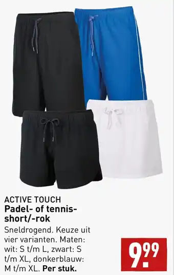 ALDI Active touch padel- of tennis-short/-rok aanbieding