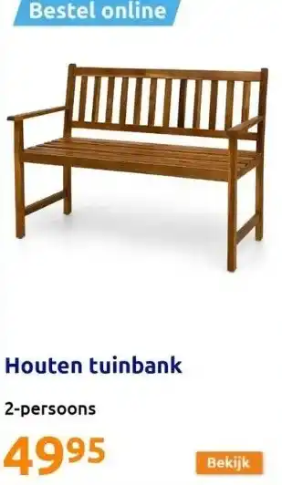 Action Houten tuinbank aanbieding