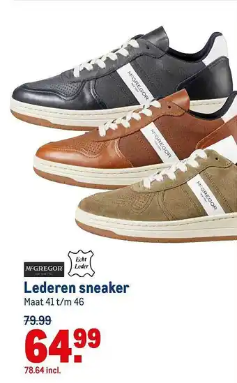 Makro McCregor Of Echt Leder Lederen Sneaker aanbieding