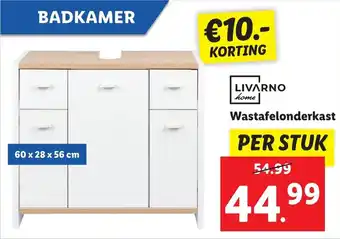 Lidl Livarno home wastafelonderkast 60 x 28 x 56 cm aanbieding