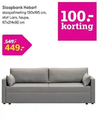 Leen Bakker Slaapbank hobart aanbieding