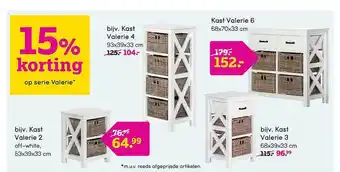 Leen Bakker Kast valerie 2, kast valerie 4, kast valerie 6 of kast valerie 3 aanbieding