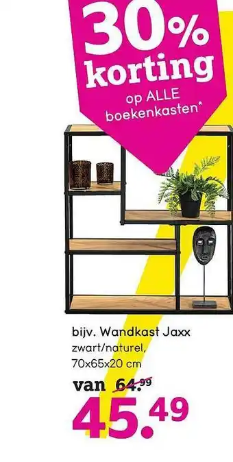 Leen Bakker Wandkast Jaxx 70x65x20 Cm 30% Korting aanbieding