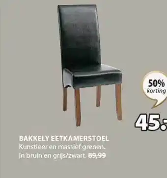 Jysk Bakkely eetkamerstoel aanbieding