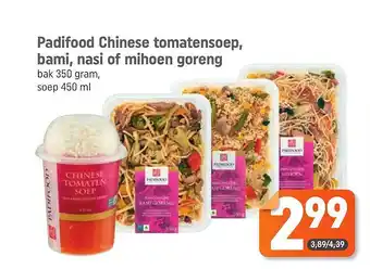 Lekker Makkelijk Padifood chinese tomatensoep, bami, nasi of mihoen goreng aanbieding