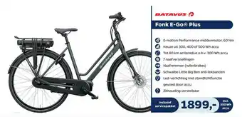 Bike Totaal Batavus Fonk E-Go® Plus Fiets aanbieding