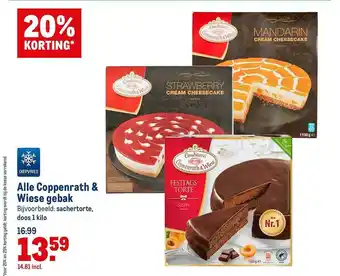 Makro Alle Coppenrath & Wiese Gebak 20% Korting aanbieding