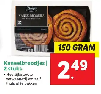 Lidl Deluxe kaneelbroodjes 150 gram aanbieding