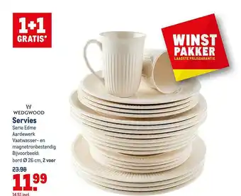 Makro Wedgwood Servies 1+1 Gratis aanbieding