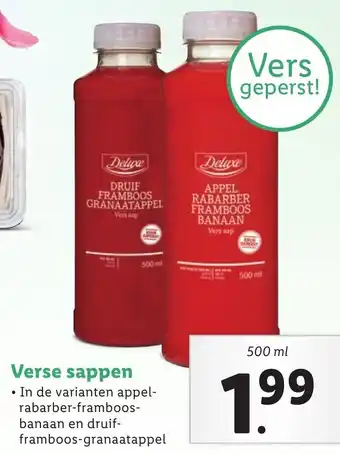 Lidl Deluxe verse sappen 500ML aanbieding