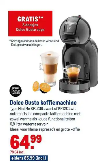 Makro Nescafe Dolce Gusto Koffiemachine aanbieding