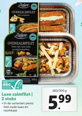 Lidl Deluxe luxe zalmfilet aanbieding