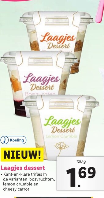 Lidl Laagjes dessert 120G aanbieding