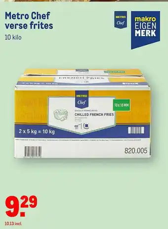 Makro Metro Chef Verse Frites aanbieding