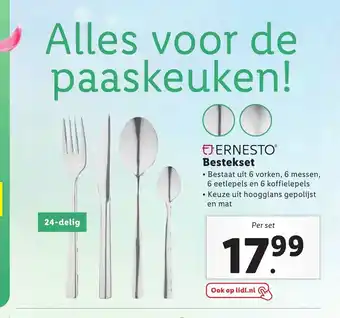 Lidl Ernesto Bestekset 24-delig aanbieding